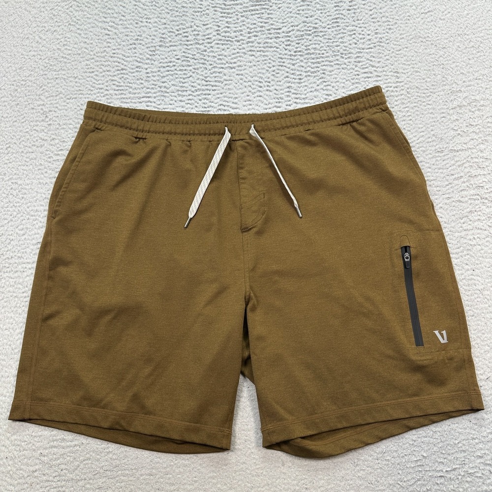 Vuori Sunday Performance Shorts Men's Size 38 Zip Pocket Gym Workout 7"